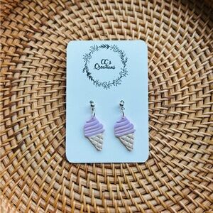Ice Cream Clay Earrings